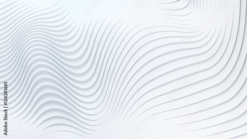 Aufkleber Wave band abstract background surface 3d rendering