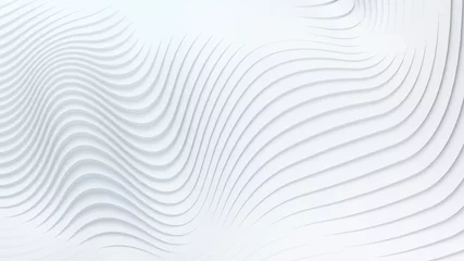 Deurstickers Wave band abstracte achtergrond oppervlak 3D-rendering © Andrey_A
