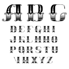 beautiful vintage font painted hands