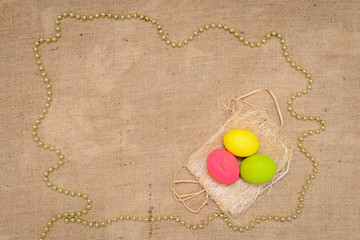 Color eggs and tulips