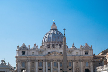 view of St Peter's Basilica in Rome, Vatican, Italy

