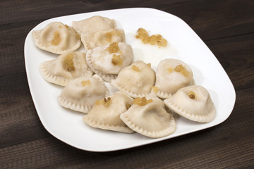Fototapeta na wymiar Traditional polish dumplings, 