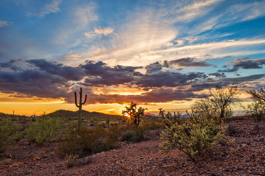 Arizona desert sunset © JSirlin