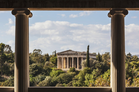 Temple of Hephaestus, Greek Orthodox church of St. George Akamates; Athens, Greece