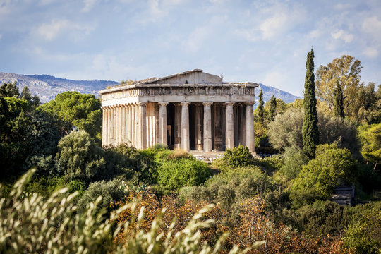 Temple of Hephaestus, Greek Orthodox church of St. George Akamates; Athens, Greece