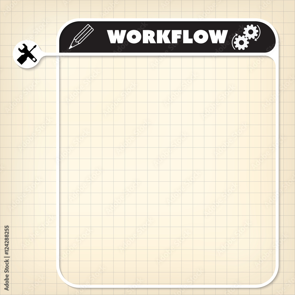 Poster gray text box for your text and the workflow