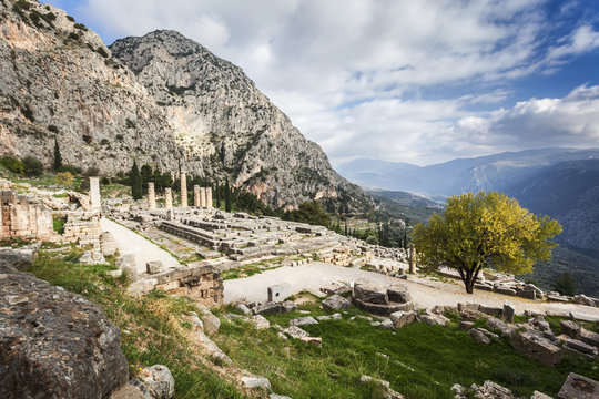 Temple Of Apollo; Delphi, Greece