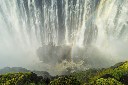Rainbow over Victoria Falls, Livingstone, Zambia