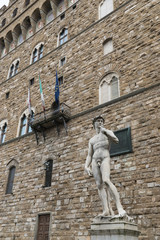 Naklejka premium Statue of David by Michelangelo in Florence, Italy. 