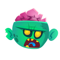 Cartoon zombie. Halloween vector illustration 