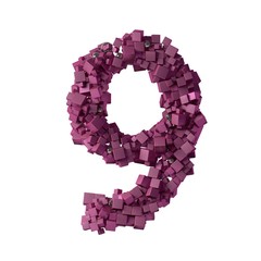 numbers from cubes, 9, nine,