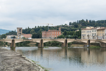 Fototapeta premium View of Florence and Arno river, Italy 