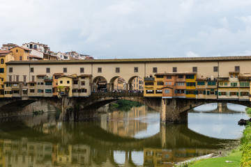 Ponte Vecchio over Arno river in Florence, Italy
