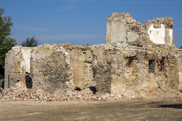 Houses demolished in war in Croatia