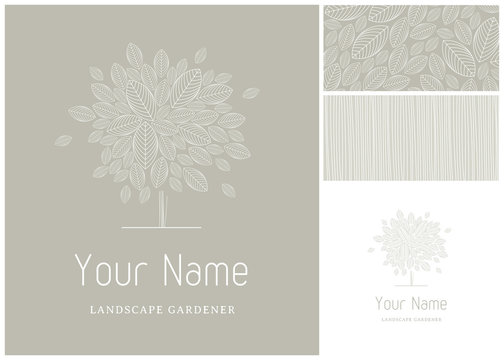 P&eacute;pini&egrave;re, P&eacute;pini&eacute;riste, Paysagiste, Jardinier, Ic&ocirc;ne, Logo, Pictos, vecteur 