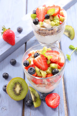 fruit and yogurt