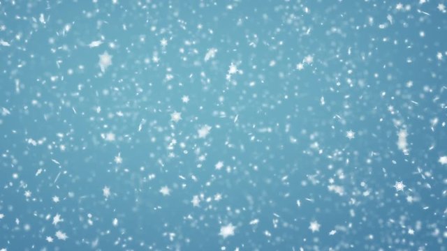 Snowfall, beautiful background, seamless looping 3d animation
