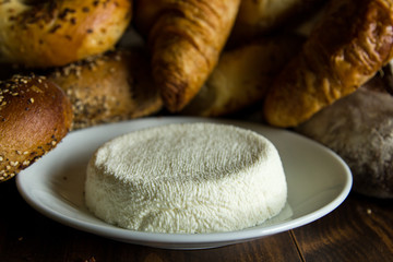 Cream cheese with baked goods