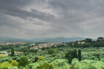 Fototapeta na wymiar Aerial view of Florence, Italy 