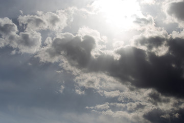 Obraz premium beautiful clouds in the afternoon sun in the sky