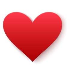 Red heart vector icon