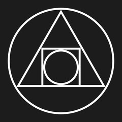 Alchemy Symbol - Squaring the Circle