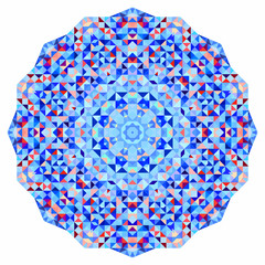 Abstract colorful circle backdrop. Geometric vector mandala. Mosaic banner of geometric shapes