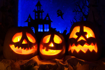 Pumpkins for Halloween. All Saints' Day.