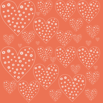 vector texture love hearts pattern silhouette