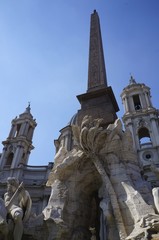 Fototapeta na wymiar Roman Obelisk Fountain