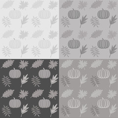 vector texture fall pumpkins and leaves