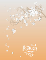 Hello autumn card
