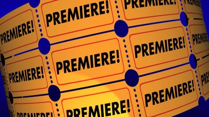 Premiere Tickets New Movie Product Launch Announcement 3d Animation