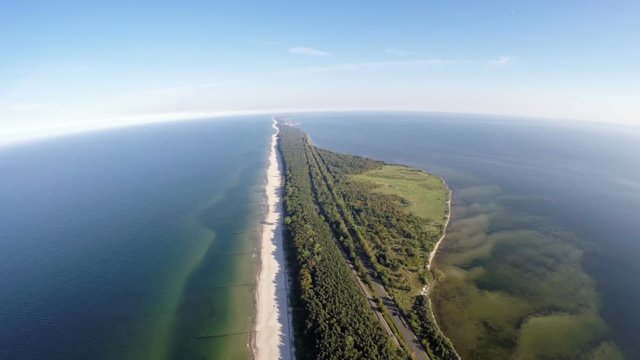 The Hel peninsula, aerial view, Poland 