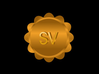 SV Initial Logo for your startup venture
