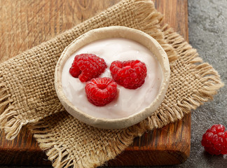 bowl of yogurt