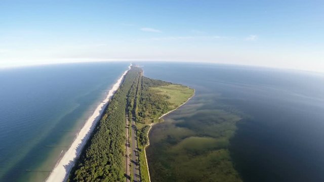 The Hel peninsula, aerial view, Poland 