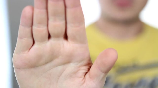 Hand sign STOP for creative use