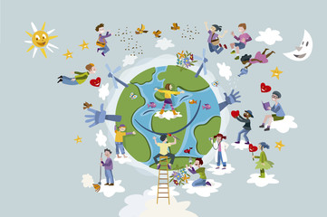 Children Take care of Planet Earth