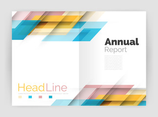 Fototapeta premium Modern geometric templates. Business flyer brochure or annual report covers