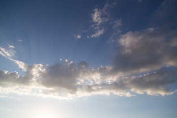 clouds in the sky at sunset