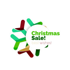 Christmas and New Year geometric banner with text