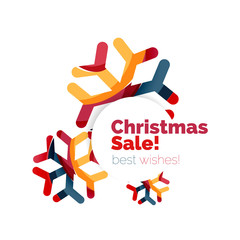 Christmas and New Year geometric banner with text