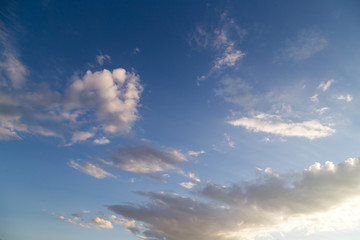 clouds in the sky at sunset