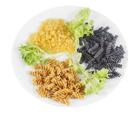 Plate with gluten-free pastas