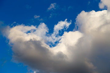 clouds in the blue sky