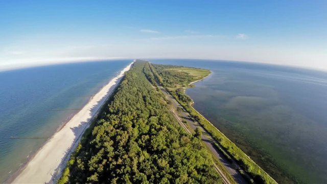 The Hel peninsula, aerial view, Poland 