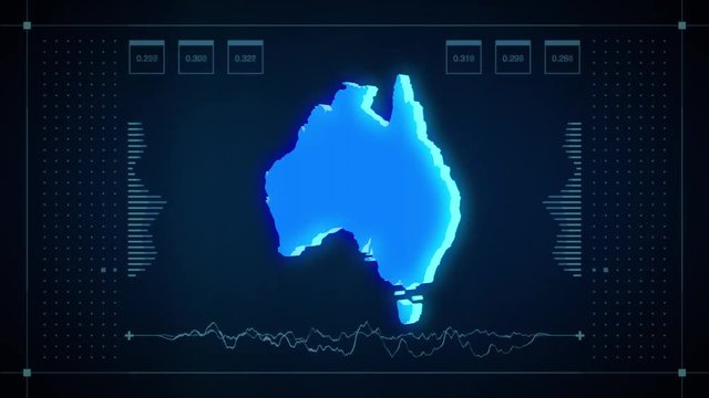 Australia Hologram Map