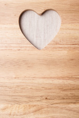 Kitchen board with heart shape as border frame