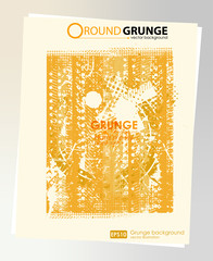 Grunge poster vector background. Dirty urban print for t-shirt. Abstract dirt backgrounds texture. Grunge banner with an inky dribble strip with copy space. Abstract background for party